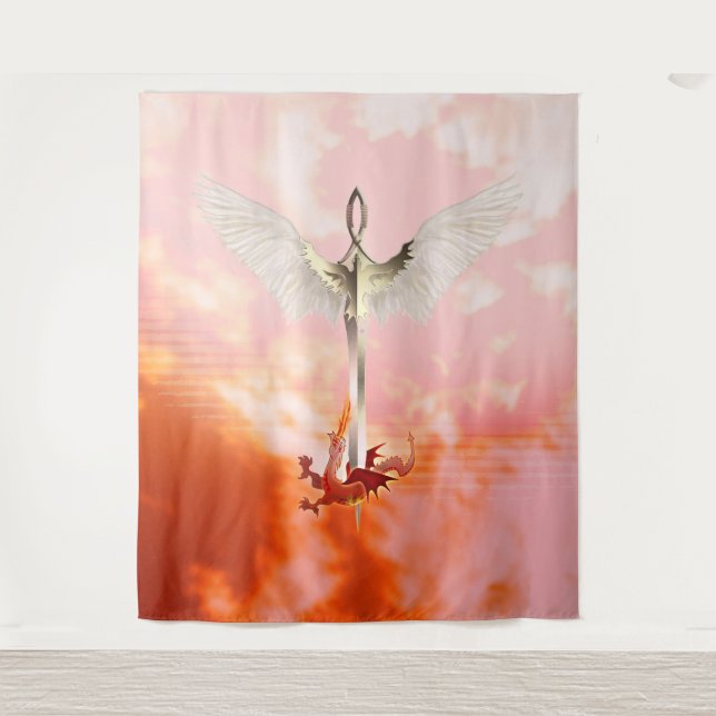 Spiritual Sword & Dragon Tapestry (Front)