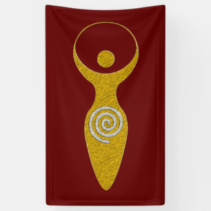 Spiritual Symbol - Goddess Of Earth Gaya 1 Flamele Banner