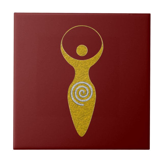Spiritual Symbol - Goddess Of Earth Gaya 1 Neck Ti Tile (Front)