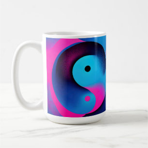 Spiritual Symmetry Yin Yang Colourful Abstract Art Coffee Mug