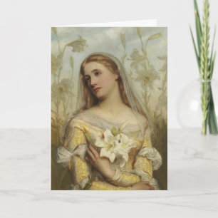 Spiritual Sympathy Card with White Lilies 
