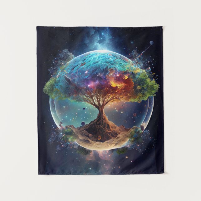 Spiritual Tree of Life Tapestry (Front)