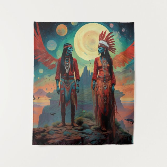 Spiritual Tribal Design Tapestry (Front)