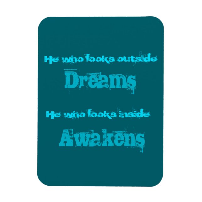 Spiritual Typography Quote on Awakening Magnet (Vertical)