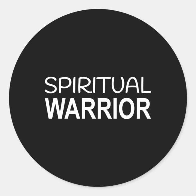 Spiritual Warrior Classic Round Sticker (Front)