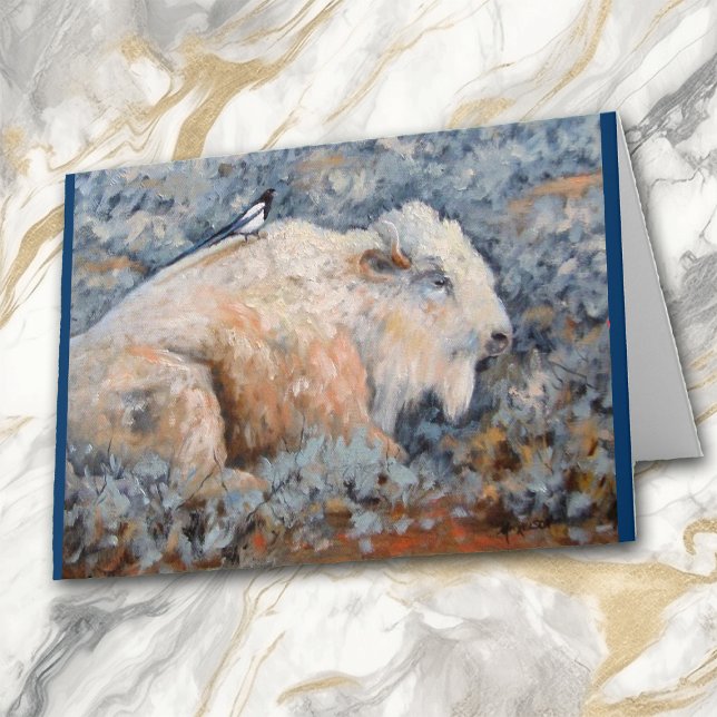 Spiritual White Buffalo Fine Art Greeting Card (Creator Uploaded)
