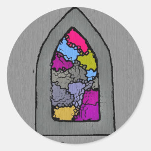 Spiritual Window II Classic Round Sticker