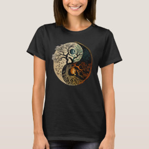 Spiritual Yin Yang Buddhist Tree of Life T-Shirt
