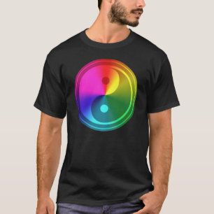 Spiritual Yin Yang - Rainbow Design T-Shirt