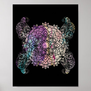Spiritual Yoga Flow Sacred Geometry Prana Art Boho Poster