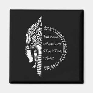 Spiritual Yoga Love Your Self Meditation Elephant Magnet