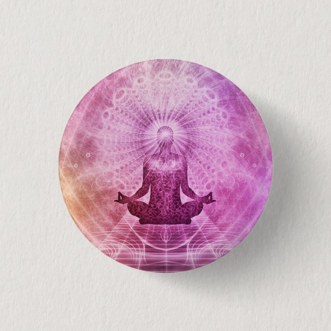 Spiritual Yoga Meditation Zen Colourful 3 Cm Round Badge (Front)