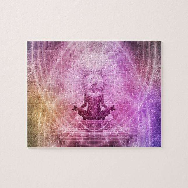 Spiritual Yoga Meditation Zen Colourful Jigsaw Puzzle (Horizontal)