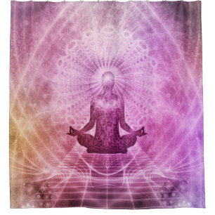 Spiritual Yoga Meditation Zen Colourful Shower Curtain