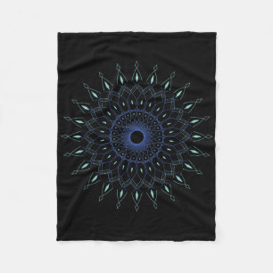 Spiritual Yoga Sacred Geometry Hindu Pilates Yogi Fleece Blanket