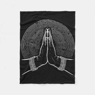 Spiritual Zen Meditation Mudra Fleece Blanket
