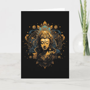 Spirituality Artwork Peace Zen Yoga Asia Guatama B Card