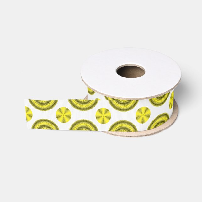 Spiro Flowers Pick any Background Colour Grosgrain Ribbon (Spool)