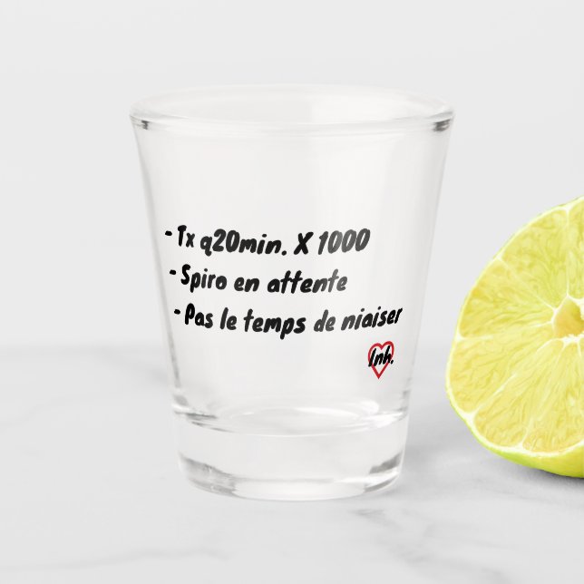 Spiro pending shot glass (Front)