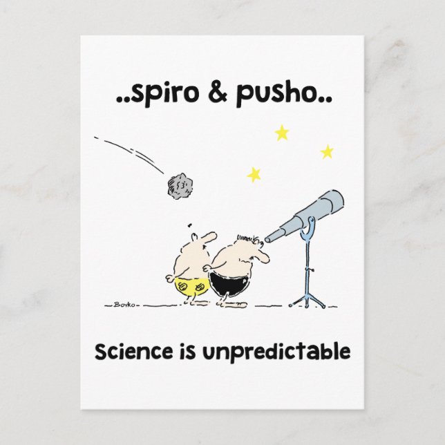 Spiro & Pusho Science Motivational Quotes Postcard (Front)
