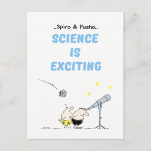 Spiro & Pusho Science Quotes Postcard
