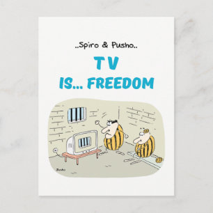 Spiro & Pusho TV Quotes Cartoons Postcard