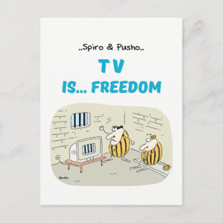 Spiro & Pusho TV Quotes Cartoons Postcard