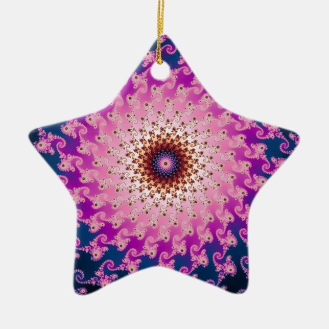 Spirograph Ceramic Tree Decoration (Front)