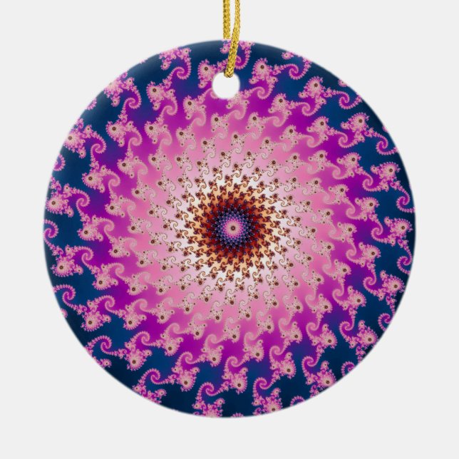 Spirograph Ceramic Tree Decoration (Front)