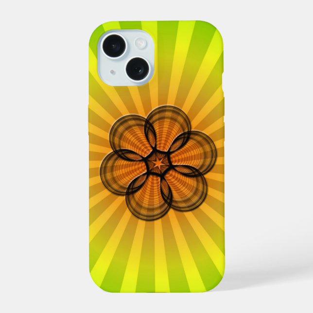 Spirograph Design iPhone 15 Case (Back)