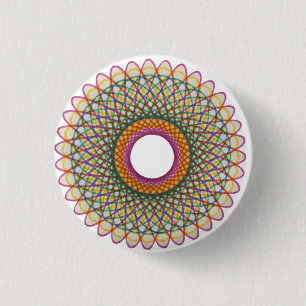 Spirograph Pride Pattern: Pan 3 Cm Round Badge