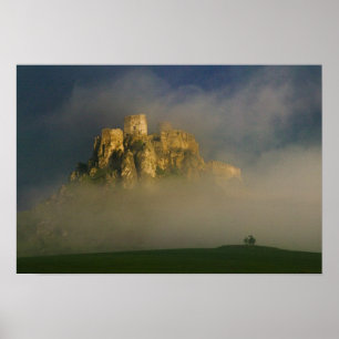 Spissky hrad in mist, Slovakia 2 Poster