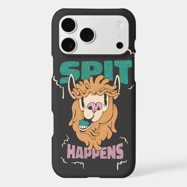 spit happens funny llama  (Back)