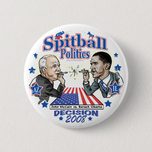 Spitball Politics 2008 6 Cm Round Badge