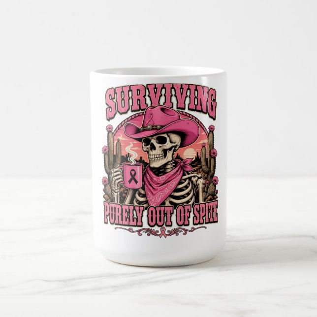 Spiteful Survivor Western Skeleton  Coffee Mug (Center)