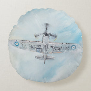 SPITFIRE. 'Ace Of Spades'. 2014. Round Cushion