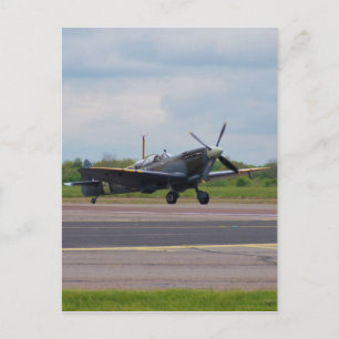Spitfire After Landing Postcard