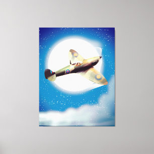 Spitfire aircraft travel poster print
