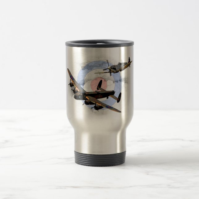Spitfire and Lancaster Travel Mug (Center)