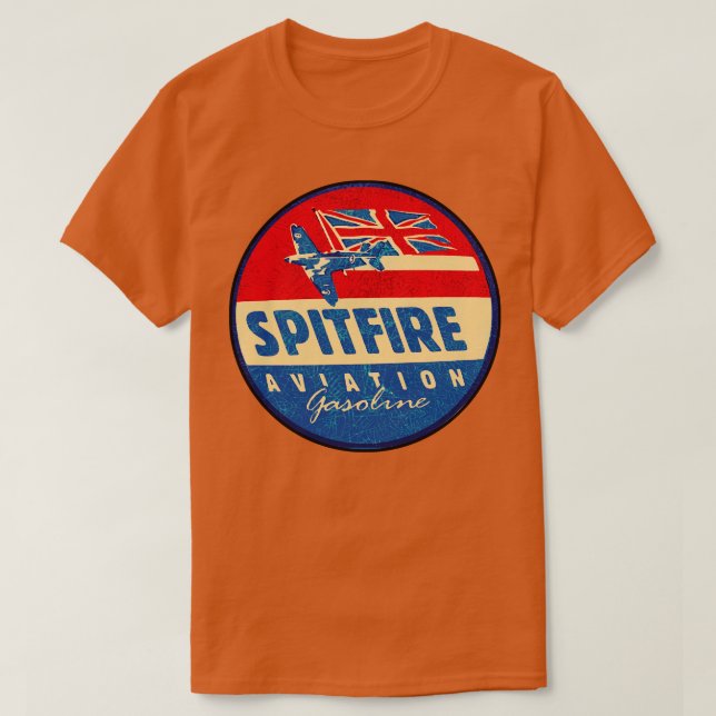 Spitfire Aviation Fuel T-Shirt (Design Front)