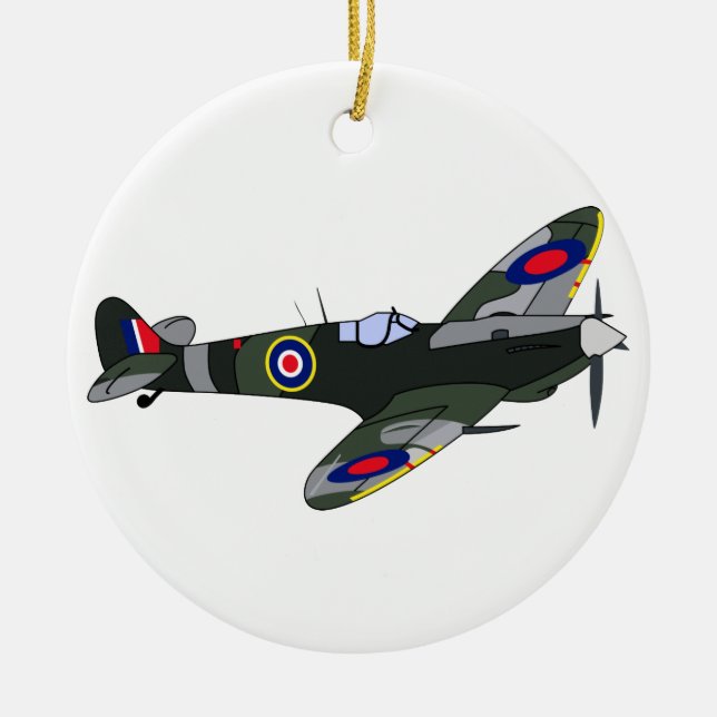 Spitfire Ceramic Tree Decoration (Front)