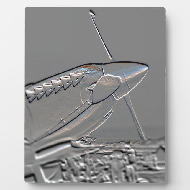 Spitfire Mk 1A aircraft embossed Plaque (Front)