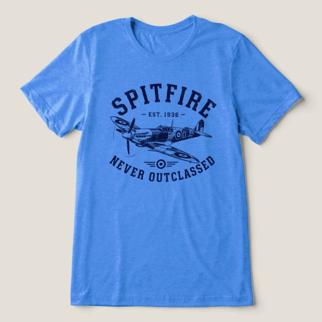 Spitfire – Never Outclassed Tri-Blend Shirt (Design Front)