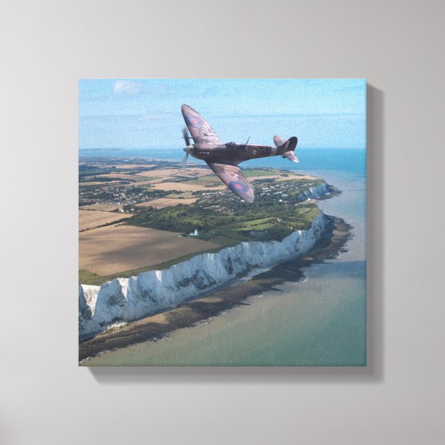 Spitfire over England Canvas Print (Front)