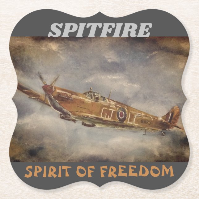 Spitfire Paper Coaster (Front)