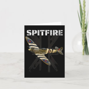 Spitfire Ww2 Battle Of Britain Fighter Plane Ace W Card