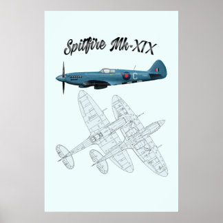 Spitfire XIX (Mk 19) Poster