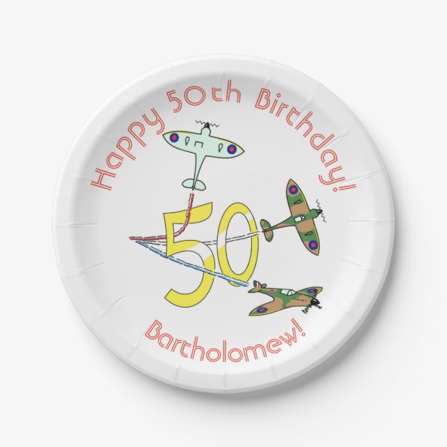 Spitfires 50th Paper Plate (Front)