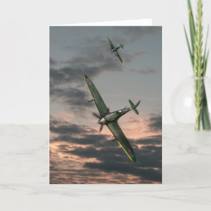Spitfires at Dusk Card