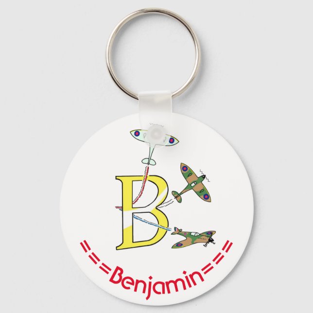 Spitfires - B - Initial Key Ring (Front)